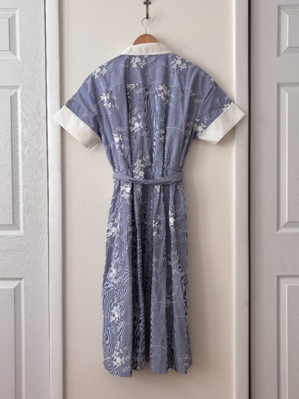 Tuckernuck Kate Embroidered Dress in Blue Striped - Picture 6 of 7